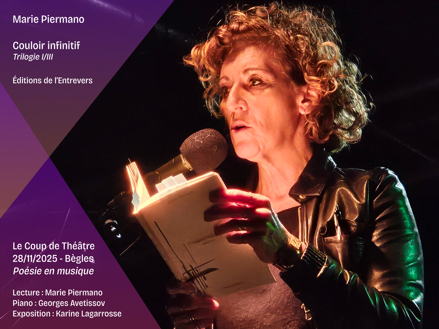 Lecture musicale de Couloir infinitif au Coup de Théâtre (Bègles) - 24/11/2025 Lecture musicale de Couloir infinitif au Coup de Théâtre (Bègles) - 24/11/2025